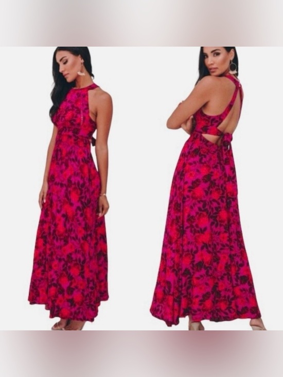 Abel The Label Dresses & Skirts - Anthropologie Abel The Label Size S Charlotte Halter Maxi Dress - Pink